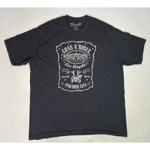 Guns N Roses Paradise City Los Angeles Graphic T-shirt Men XL Gray Short Sleeve